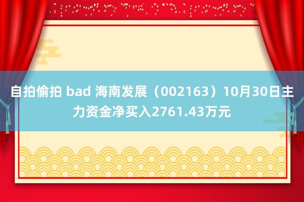 自拍偷拍 bad 海南发展（002163）10月30日主力资金净买入2761.43万元