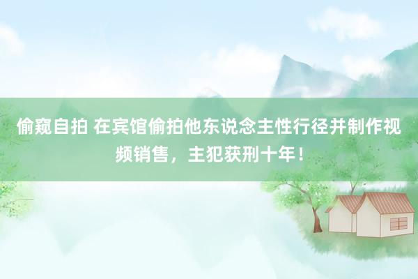 偷窥自拍 在宾馆偷拍他东说念主性行径并制作视频销售，主犯获刑十年！