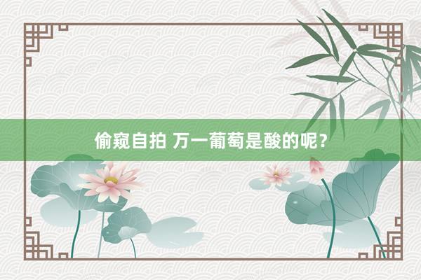 偷窥自拍 万一葡萄是酸的呢？