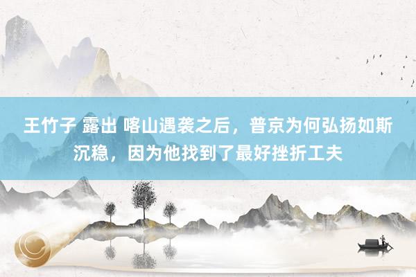 王竹子 露出 喀山遇袭之后，普京为何弘扬如斯沉稳，因为他找到了最好挫折工夫