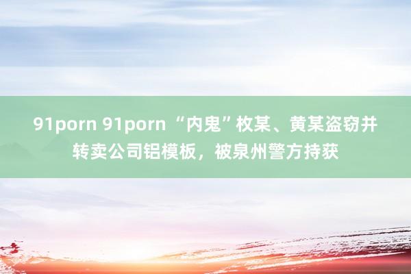 91porn 91porn “内鬼”枚某、黄某盗窃并转卖公司铝模板，被泉州警方持获