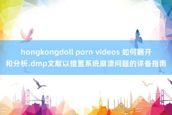 hongkongdoll porn videos 如何翻开和分析.dmp文献以措置系统崩溃问题的详备指南