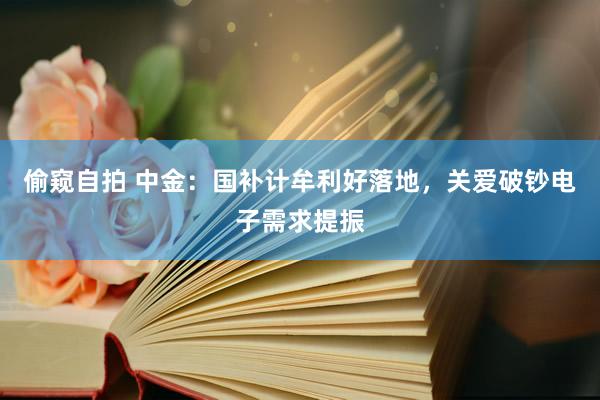 偷窥自拍 中金：国补计牟利好落地，关爱破钞电子需求提振