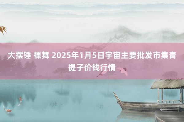 大摆锤 裸舞 2025年1月5日宇宙主要批发市集青提子价钱行情