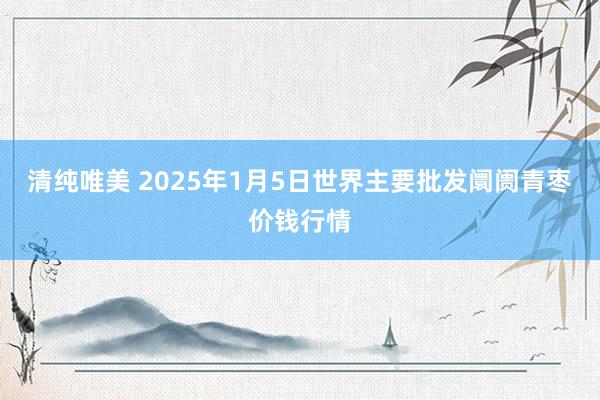 清纯唯美 2025年1月5日世界主要批发阛阓青枣价钱行情