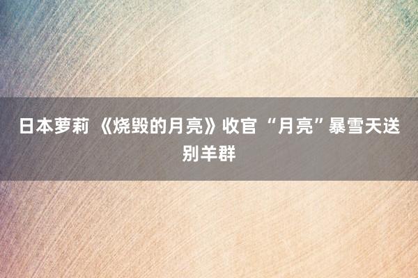 日本萝莉 《烧毁的月亮》收官 “月亮”暴雪天送别羊群