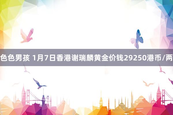 色色男孩 1月7日香港谢瑞麟黄金价钱29250港币/两
