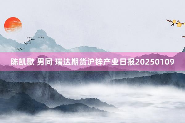 陈凯歌 男同 瑞达期货沪锌产业日报20250109