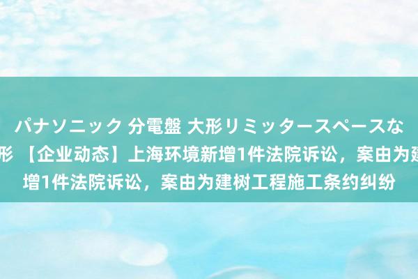 パナソニック 分電盤 大形リミッタースペースなし 露出・半埋込両用形 【企业动态】上海环境新增1件法院诉讼，案由为建树工程施工条约纠纷