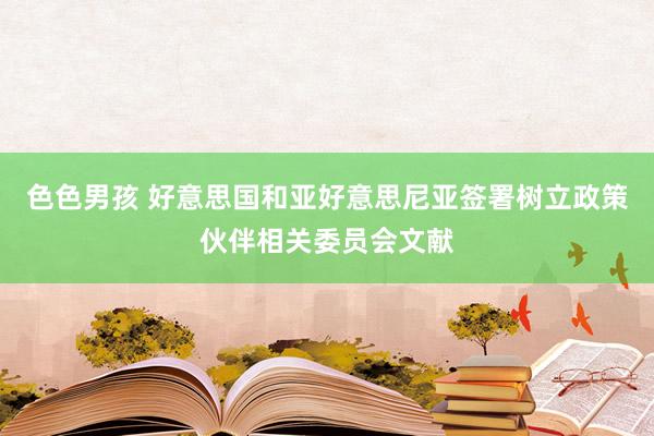 色色男孩 好意思国和亚好意思尼亚签署树立政策伙伴相关委员会文献