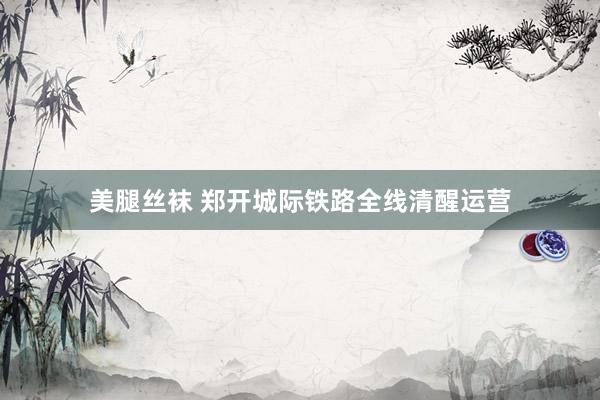 美腿丝袜 郑开城际铁路全线清醒运营