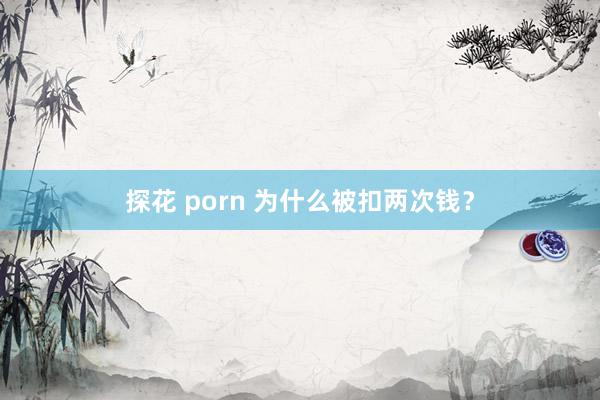 探花 porn 为什么被扣两次钱？