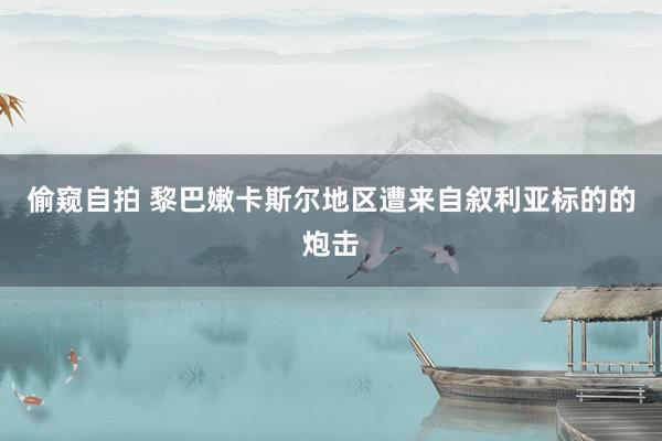 偷窥自拍 黎巴嫩卡斯尔地区遭来自叙利亚标的的炮击