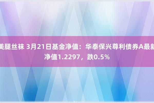 美腿丝袜 3月21日基金净值：华泰保兴尊利债券A最新净值1.2297，跌0.5%