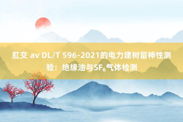 肛交 av DL/T 596-2021的电力建树留神性测验：绝缘油与SF₆气体检测