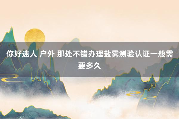 你好迷人 户外 那处不错办理盐雾测验认证一般需要多久