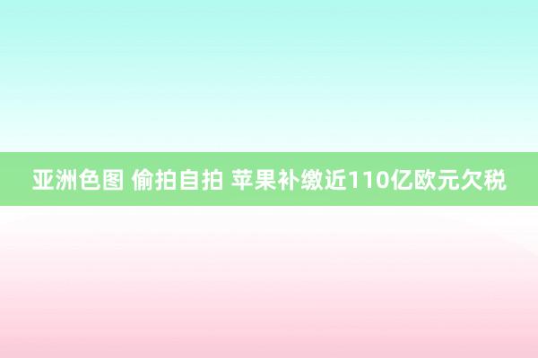 亚洲色图 偷拍自拍 苹果补缴近110亿欧元欠税