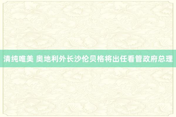 清纯唯美 奥地利外长沙伦贝格将出任看管政府总理