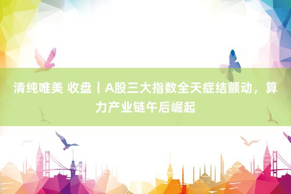 清纯唯美 收盘丨A股三大指数全天症结颤动，算力产业链午后崛起