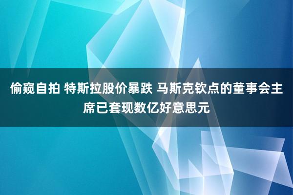 偷窥自拍 特斯拉股价暴跌 马斯克钦点的董事会主席已套现数亿好意思元