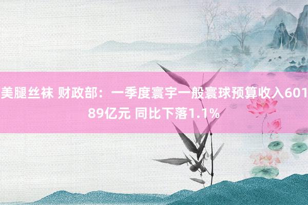 美腿丝袜 财政部：一季度寰宇一般寰球预算收入60189亿元 同比下落1.1%
